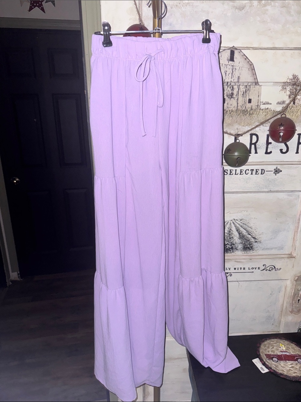 HEIMISH USA Lavender Elastic Waist Wide-Leg Trousers